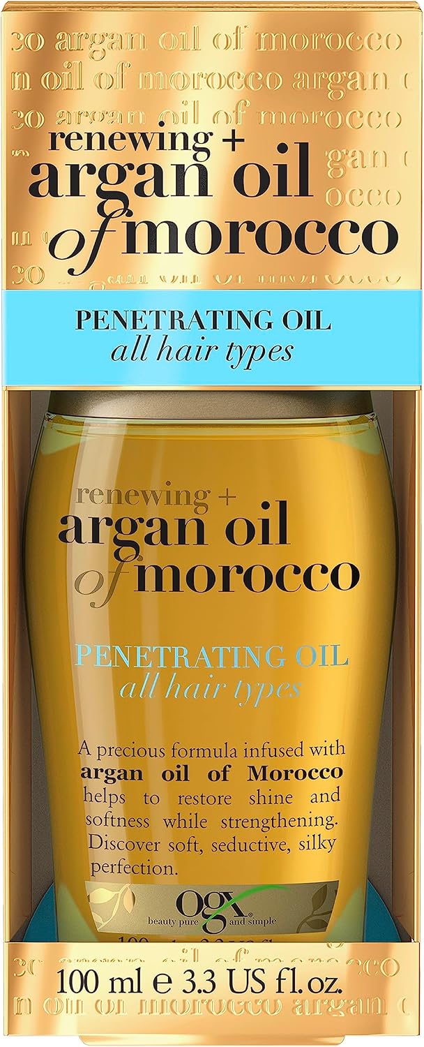 OGX Argan Oil of Morocco Extra Penetrating Hair Oil for Dry and Damaged Hair, Intense Hydration and Frizz Control, Infused with Natural Argan Oil, Suitable for All Hair Types, 100ml
