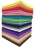 Misscrafts 28pcs 8" X 8" (20cm x 20cm) 1.4mm Thick Soft Felt Nonwoven Fabric Sheet Pack DIY Craft Patchwork Sewing Squares Assorted Colors