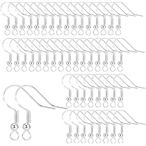Perlin 10 Paar Ohrhaken Aus Edelstahl 304 – Fischhaken-Ösen 20 Mm, Silber, Für Schmuckherstellung
