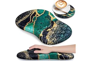 Acezeek Mouse Mat Wrist Support, Mouse Pad, Ergonomic Mouse Mat with Memory Foam, Wrist Rest with Non-Slip, Pain Relief Mousepad&Computer Mouse Mat for Home Office Games