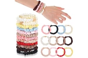 Tyqour 12 sztuk jedwabnych gumek do włos dla kobieta, dziewcząt