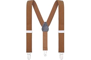 Buyless Fashion Tirantes ajustables para niño o bebé unicolor 2.54 cm - espalda en Y