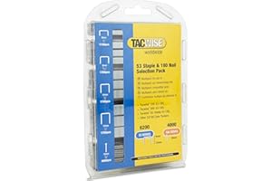 ‎TACWISE Tacwise 1628 Typ 53 Heftklammern in verschiedene Größen & Typ 180 (18G) / 10mm Nägeln, verzinkt, Packung mit 6.200 Heftklammern und 4.000 Nägeln