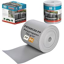 BURI PVC Sichtschutz Für Zaun – 7 M² Fläche, Grau – Als Wind- & Lärmschutz Für Doppelstabmatten, Terrassen & Balkone