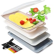 BUNDHEIM® Aufschnittboxen für Kühlschrank 4er Set | Aufschnittbox stapelbar ideal zur Wurst Aufbewahrung Kühlschrank