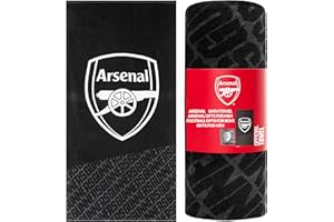 Arsenal F.C. Toalla para hombres, mujeres, adolescentes y niños, 100 % algodón, secado rápido, escudo de fútbol, playa, baño, natación, gimnasio, vacaciones, ducha, baño, equipo de seguidores, 137 x