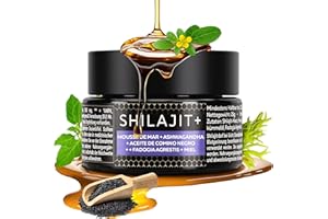 5 ELEMENTUM Shilajit Sea Moss Ashwagandha Aceite de comino negro Fadogia Agrestis & Manuka Miel 25 g – 82% Ácido fúlvico Mumijo Shilajit Alta Dosis I Sabor Natural I 60 días de secado al sol