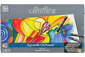 CRETACOLOR AquaStic, set di pastelli a olio, 40 colori, multicolore