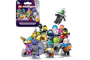 LEGO Minifigures Series 26 Space, Collectible Role-Play Toys for 5 Plus Year Old Boys & Girls, Incl. Astronaut and Robot, Party Bag Fillers, Kids Birthday Gift Idea, (1 of 12, Chosen at Random) 71046