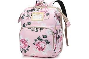 LEcylankEr Wickelrucksack mit Babybett - Große Wickeltasche Rucksack mit Wickelauflage & Isoliertasche & Moskitonetz & USB-Ladeanschluss