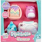 Squishmallows Micromallows Plüsch 6,5 Cm 3 Packung Tia, Mariska, Louden