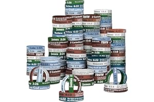 ‎LVNRIDS LVNRIDS 140 Stück Inspirierende Bibelvers Silikon Armbänder Religiöse Silikonarmbänder Gummi Elastic Armband für Männer Frauen Teens Christliche Geschenke für Kirche Schule Ostern(Dunkle Farbe)