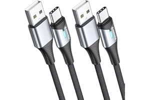 BLACKSYNCZE Cable USB C [2Pack 2M+2M] Cable USB Tipo C 3,1A Carga Rápida y Sincronización Nylon Cable Cargador Tipo C para Samsung Galaxy S23 S22 S21 S20 A72 A53 Note 20 10, Huawei P40 P30, Pixel 7