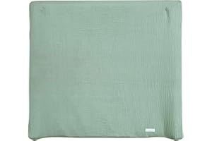 Blausberg Baby - Bezug kompatibel mit IKEA-Wickelauflage Vädra 74x80 cm – in Salbei Grün Eukalyptus - aus 100% Baumwolle-Musslin, Oeko-Tex ® Standard 100 zertifiziert