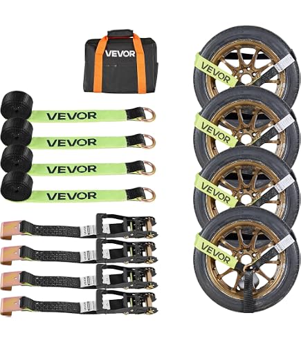 Cinghia A Cricchetto A 3 Punti Per Ruota Di Scorta – Larghezza 3,8 Cm, Regolabile Fino A 132 Cm, Con Ganci Di Sicurezza, Per UTV, ATV, Camion - 4