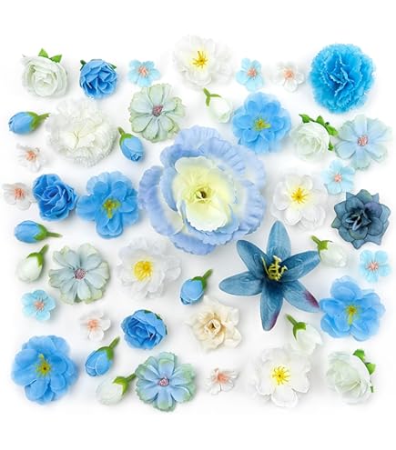 TOPBATHY 20pezzi Fiori Artificiali Piccoli Finte per Decorazioni Capolini Fiori Finti per Feste Armadi Vetrine di Negozi Bouquet di Artificiali