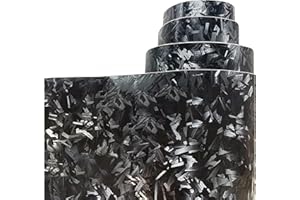 Covering Voiture Forgé,Arespark Film Covering Carbone en Vinyle, Autoadhésif Imperméable sans Bulles, Autocollant Voiture pour la Décoration de Voiture/Moto/Vélo(Noir Brillant, 30 x 150CM)