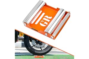 GRAND PITSTOP Motorcycle Wheel Cleaning Stand - Paddock Stand Replacement - Wheel Roller Stand for Tire Cleaning & Chain Lubrication - Groller Medium (Bikes < 485 LB)
