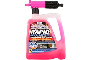 Wet & Forget Rapid Application, Ready-to-Use Mould, Lichen & Algae Remover, Outdoor Patio Cleaner, Black Spot Remover, Bleach Free, 2L