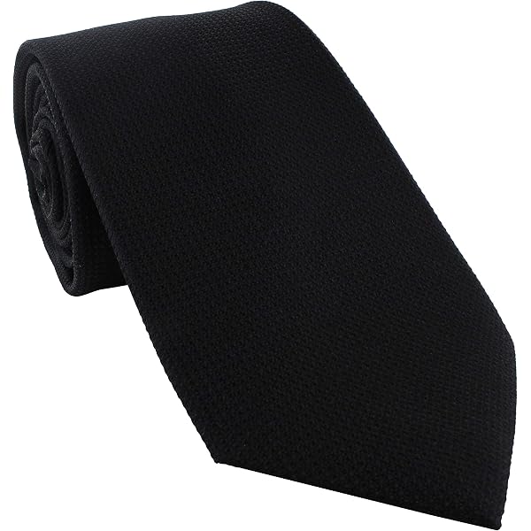 Frederick Thomas Knitted Silk & Wool Tie – Black, Pointed End, Classic Length