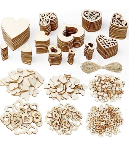 Décoration En Bois Naturel, 5 Pièces/lot, Pour Bricolage, Artisanat