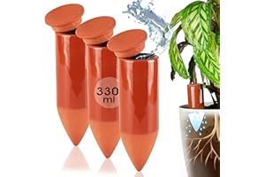LIVONDO Gießhilfe en terre cuite (3X 330 ml) faite à la main pour l'arrosage des plantes d'intérieur | Indicateur de niveau d'eau pour plantes | Arrosoir | Gießkanne pour plantes d'intérieur