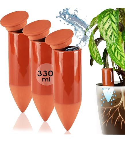 Boules D'Arrosage Auto Plantes 550ml - Lot De 2 - Arrosage Lent Intérieur/Extérieur - Rouge