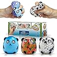 YoYa Toys Beadeez Panda Stress Relief Balls (Set of 3) - Anxiety Relief Squeezing Squishy Balls for Kids and Adults | Funny Fidget Sensory Toy Filled with Water Beads - ADHD Hand Finger Exerciser