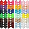 XIMA 48PCS(24pairs) Dog's Hair Bows Clips,Small Handmade Hair Accessories Bow Pet Puppy for Doggies Cat Kitten Rabbit Grooming Accessories (Mixcolors-48pcs Bows Hair Clip)