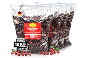 Scheidler horse-direkt Hagebutten getrocknet für Pferde 10kg – Ganze Hagebutte in Spitzenqualität – 100% Natürlicher Vitamin C Booster – Ideales Pferdeleckerli/Zusatzfutter ohne Zuckerzusatz
