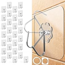 10 Ganci Adesivi Trasparenti UYVPAER - Portata 5kg Per Pareti, Senza Cuciture Per Casa E Ufficio - Foto 2