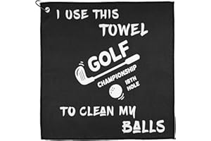 Weysoo Funny Golf Towel with Clip, Personalized Golf Towels for Golf Bags, Novelty Golf Accessories for Dad, Boyfriend, Brother, Uncle, Golf Enthusiasts, Birthdays, Father's Day, and Holidays