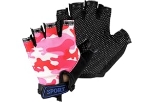 Mecmbj Guantes Deportivos Al Aire Libre, Guantes Protectores Deportivos para Niños, Guantes Deportivos Antideslizantes para Niños para Ciclismo, Canotaje (Personas Aplicables: 6-12 Años)