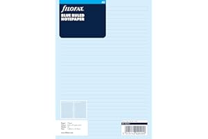 Filofax 343001 - Fogli a righe per appunti, formato A5, colore carta: blu