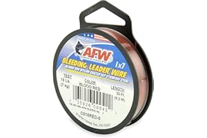 American Fishing Wire Bleeding Leader Blood Red Nylon Coated 1x7 Stainless Steel Leader Wire