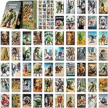 Brainrot Sammelkarten Set - 60 Karten + 32 Sticker Psychedelisches Design