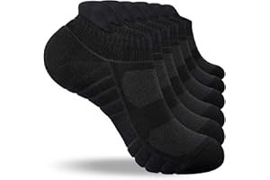 Benirap Mens Tranier Socks Cushioned Running Socks, Anti-Blister Cotton Ankle Sports Sock for Men Women Low Cut Breathable Athletic Sock(6 Pairs)