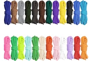 EMBHLITFE 24 Rolls Paracord Bracelet Rope,24 Colors Paracord Ropes Tent Rope Rainbow Rope Kit,Paracord Cord for DIY Hand Woven