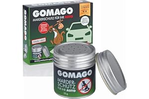 GOMAGO Protezione martora per la Vostra Auto | Allontana in Modo affidabile e Semplice Le martore dal vano Motore | Alternativa Efficace allo Spray per martore, ultrasuoni [1x 35g]