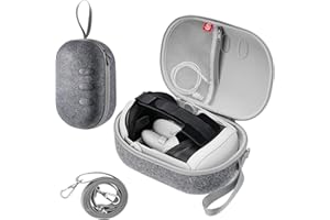 Auniq Funda para Oculus/Meta Quest 3 & Correa Elite, Estuche de Transporte para Meta Quest 3 Impermeable Funda de Transporte rígida Protectora para Quest 3, Accesorios de Quest 3 VR Realidad Virtual