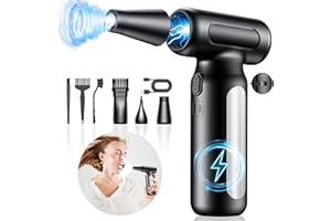 ZARM DUST Soffiatore Aria Compressa Elettrico- 200000 RPM Super Power Cordless Air Blower Duster, USB ricaricabile durevole 3-Gear regolabile Dust Blower Cleaner per PC, tastiera