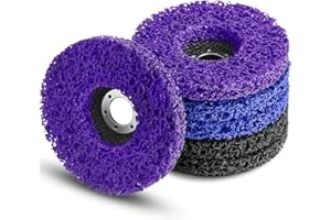 Tendak 6 Stück CSD Scheibe 125 mm für Winkelschleifer, Reinigungsscheibe Lila/Blau/Schwarz Grobschleifscheibe Set für Oberflächenbearbeitung, Metall, Edelstahl