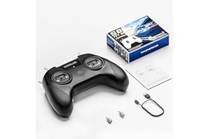STARDRONE Télécommande Simulateur de Vol Drone S8-8 Canaux pour Jeux FPV Drone, Compatible avec les Systèmes & Plateformes Populaires Pilotes Débutants et Profe (Noir)
