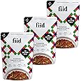 Fiid 100% Natural Vegan Microwave Ready Meals - Italian Sundried Tomato & Lentil Ragu - 3 x 275g (Vegetarian Food Pouch, High in Fibre & Protein, Low in Sugar, Fat Free)