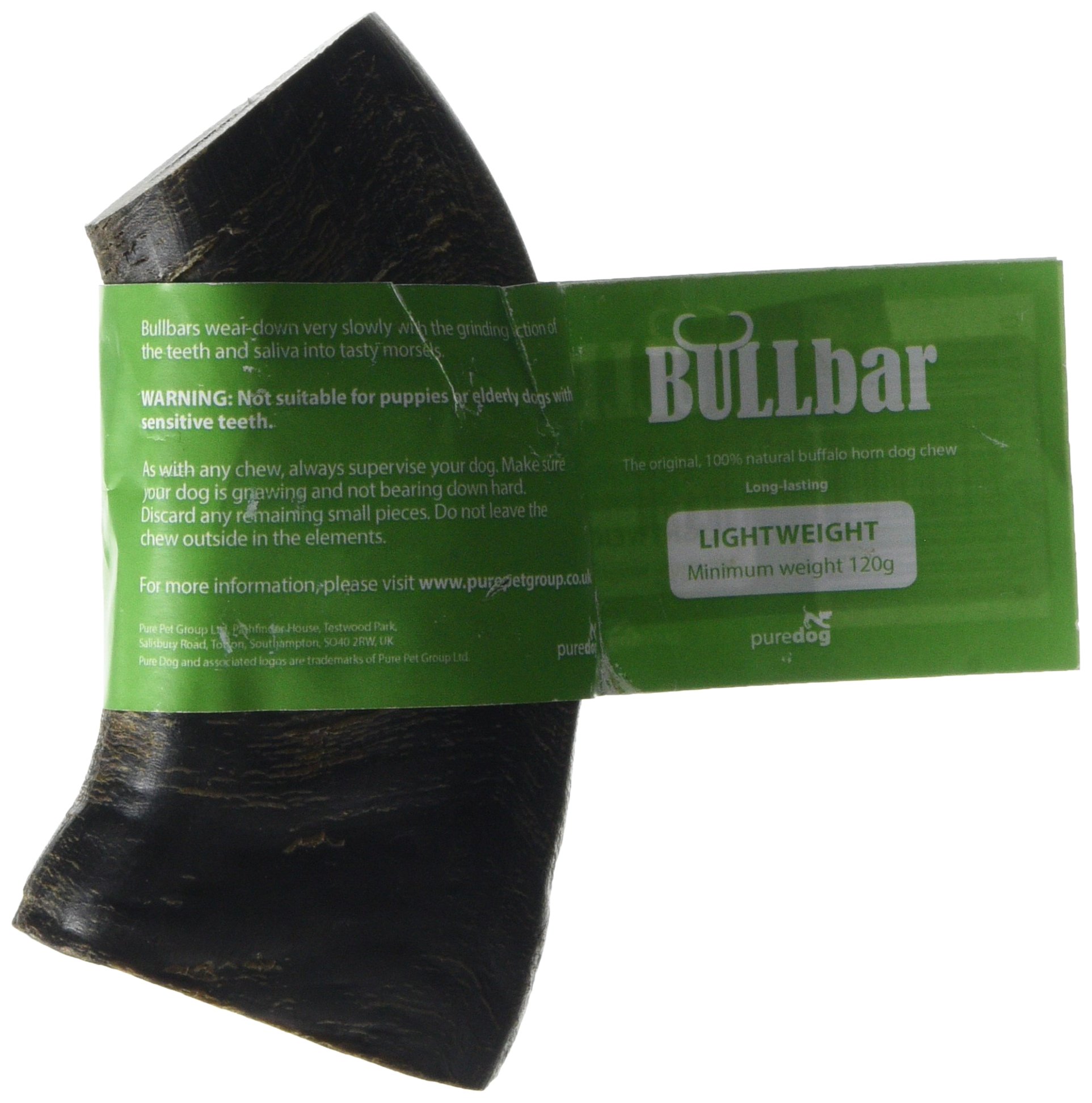 Bullbar Horn Dog Chew 100% Natural (similiar to Stagbar) Light 120g