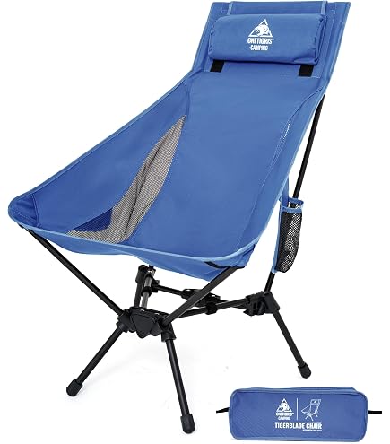 NJZ Campingstuhl Hochlehner 600LBS Campingstuhl Faltbar Stark Robust Leichtgewicht Klappstuhl Camping Leicht Im Freien Schnelle Einrichtung with Tragetasche Faltstuhl Camping für Garten Schwarz Sonstiges