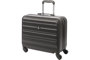 Aerolite Custodia rigida imbottita per laptop su 4 ruote, adatta per trolley da viaggio fino a 15,6", per viaggi d'affari, bagaglio a mano da cabina nero