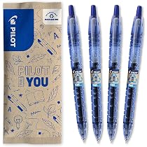 Pilot Pen B2P Kugelschreiber – 3er Set Schwarz, Blau, Grün, Dokumentenecht, 0,7 Mm