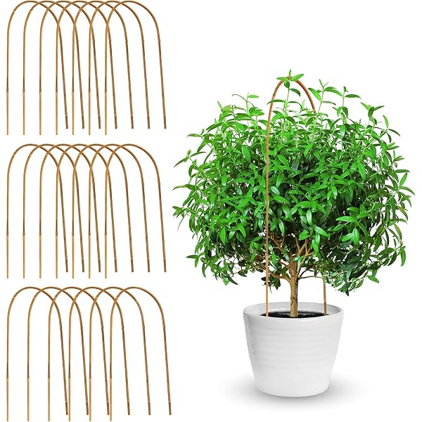 Tralicci Da Giardino A U In Bambù - Mininfa Garden - Supporto Per Piante Rampicanti - 3 Pezzi Da 90 Cm