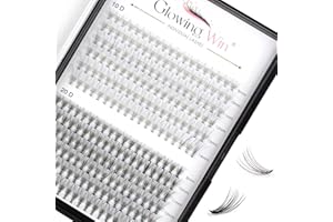 Glowing Win Pestañas Postizas Naturales 0.07C Pestañas Individuales Mix 10D+20D Individual Cluster Lashes 8-14mm 228PCS Extensiones de Pestañas pelo a pelo DIY Reutilizables False Lashes